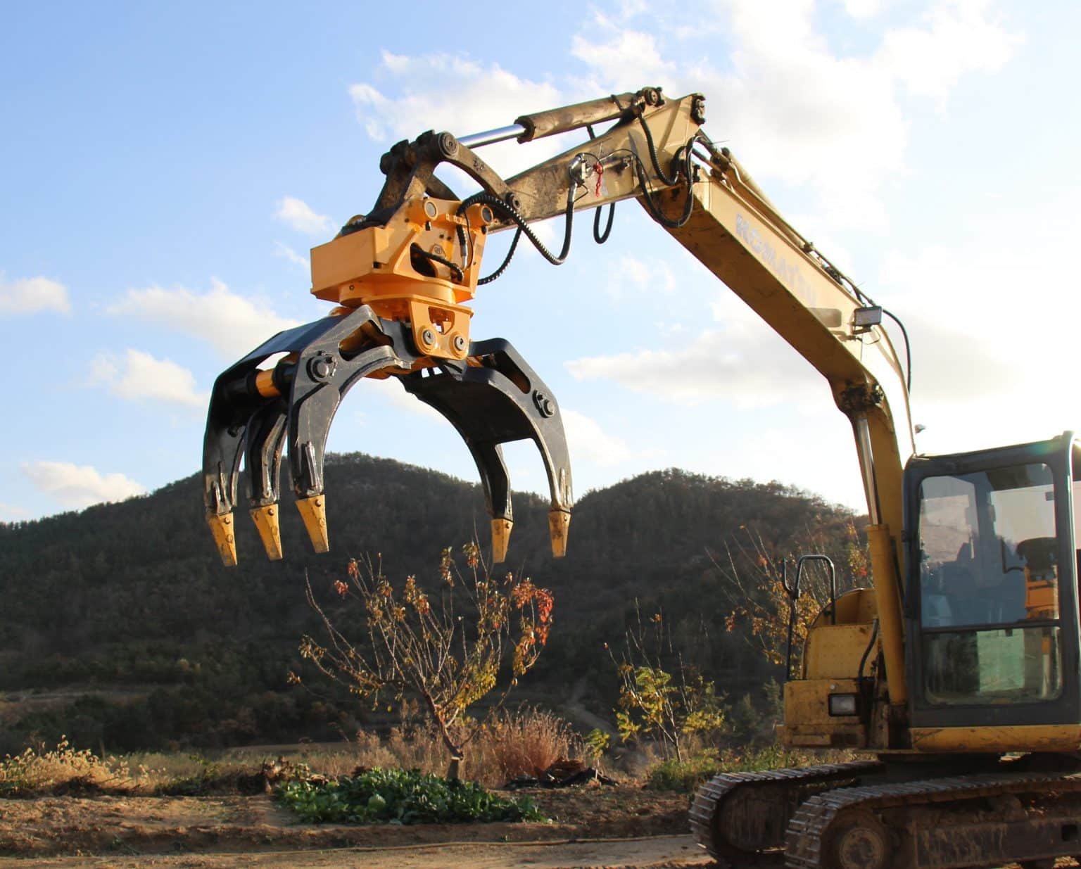 Wood Log Grapple For Excavator Oem Attachments Jiangtu