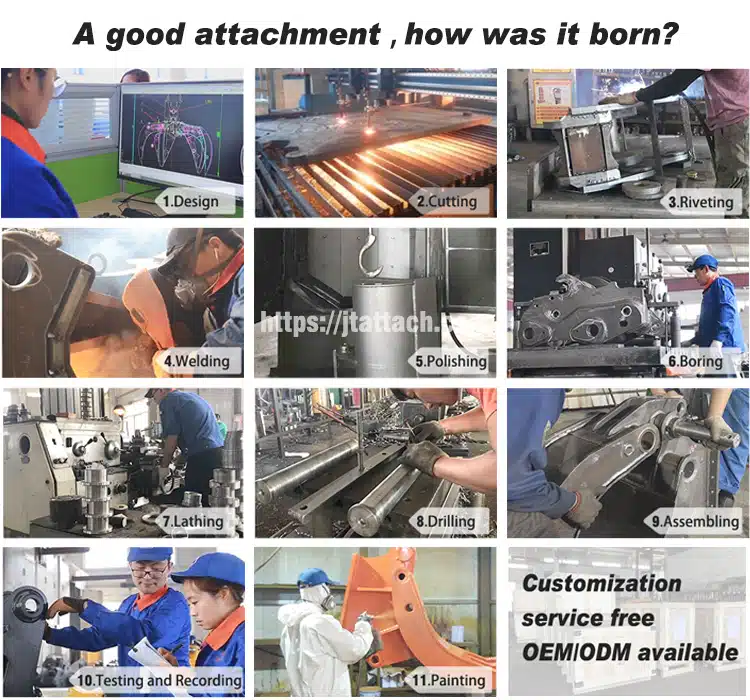 JIANGTU-excavator-attachments-production-process